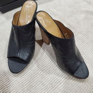 NWT 'Report Signature' black leather mules